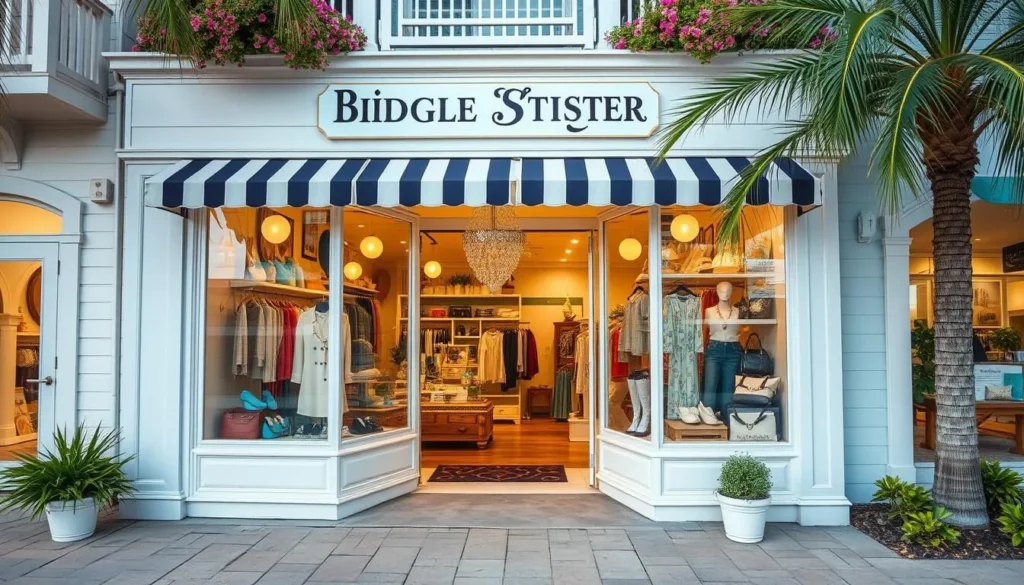 Image of a charming boutique on Bridge Street, Bradenton Beach, with a variety of stylish items on display.