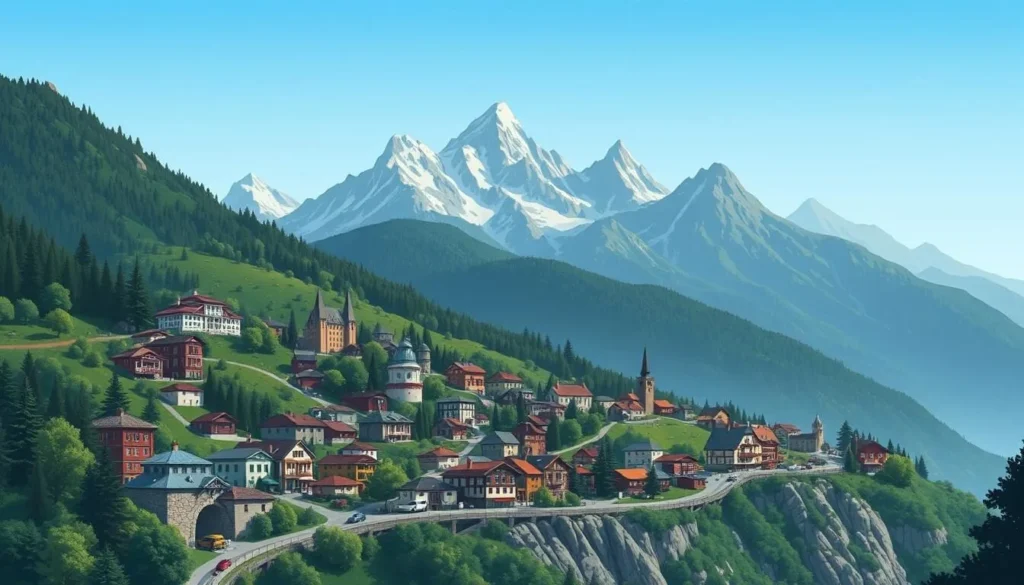 Image of a charming mountain town in the Transverse Ranges