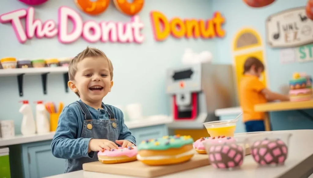 Image of a child creating a donut at The Donut Experiment
