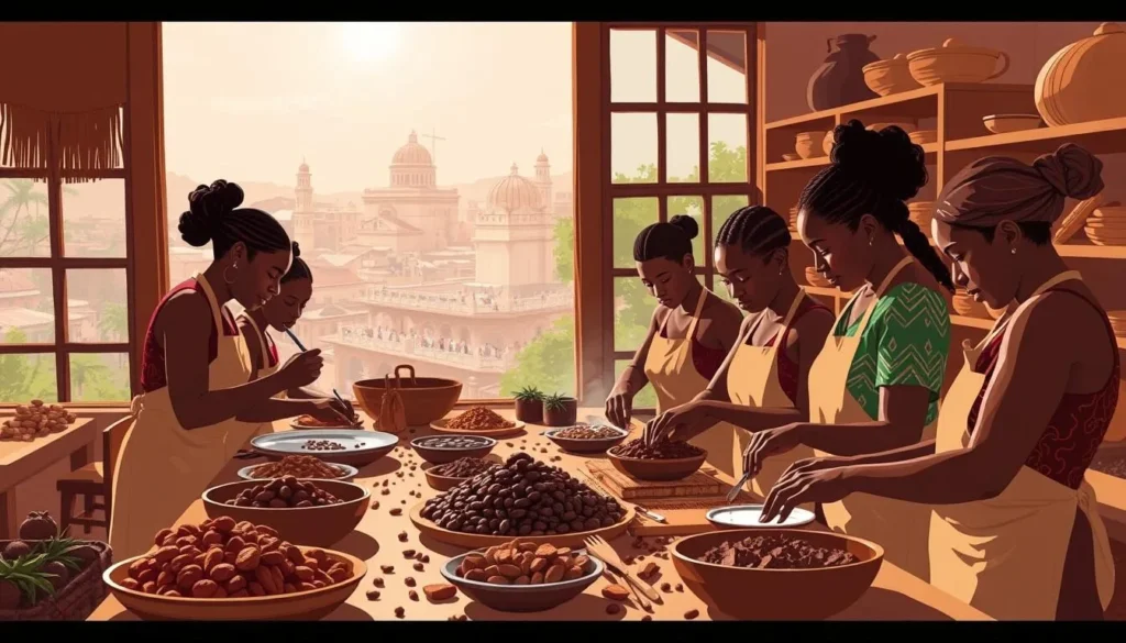 Image of a chocolate making class in Antananarivo