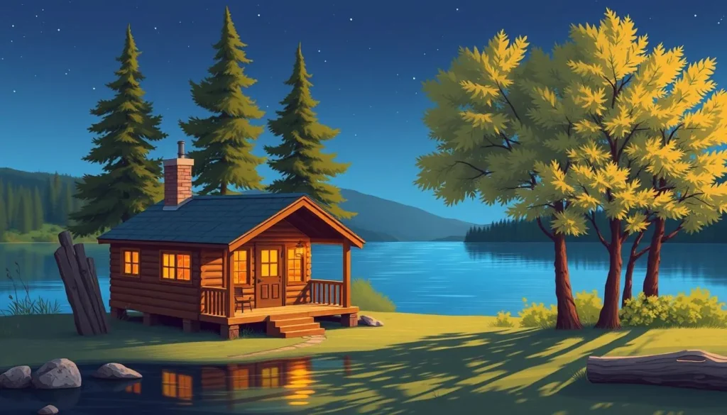 Image of a cozy cabin near Lake Silverado