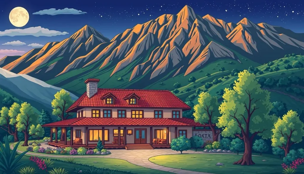Image of a cozy hotel near La Panza Range