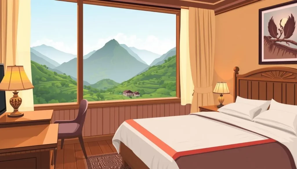 Image of a cozy hotel room in Sapa