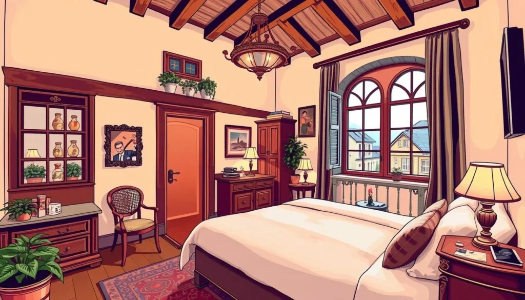 Image of a cozy hotel room in Solothurn's old town