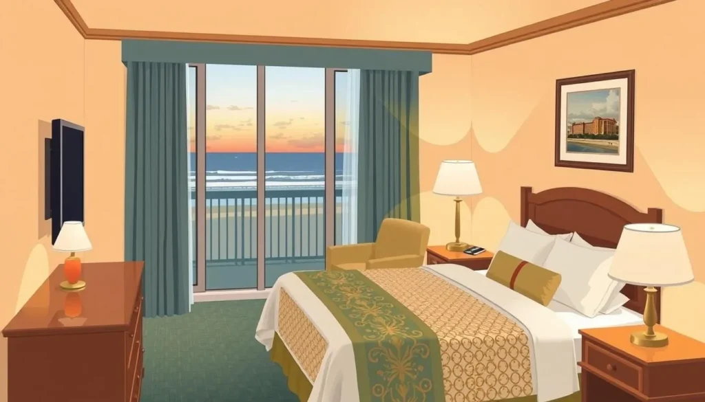 Image of a cozy hotel room near Point Pleasant Beach
