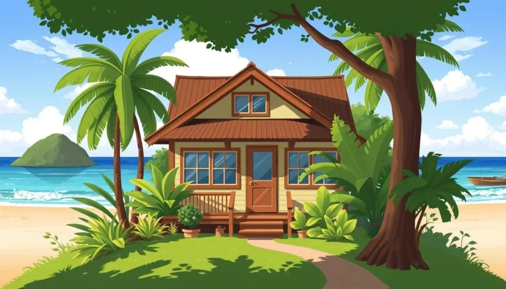 Image of a cozy, locally-owned guesthouse on Ua Huka Island