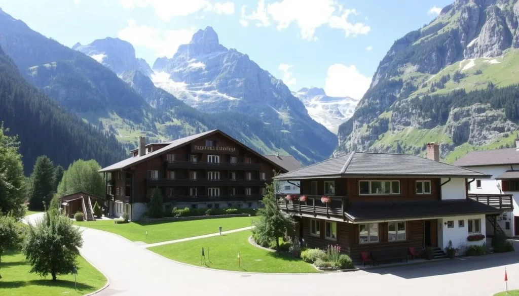 Image of a cozy mountain hotel in Andermatt or Göschenen