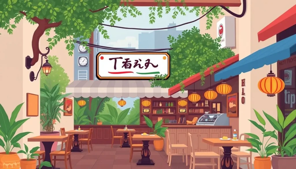 Image of a cozy, unassuming Thai restaurant in Singapore