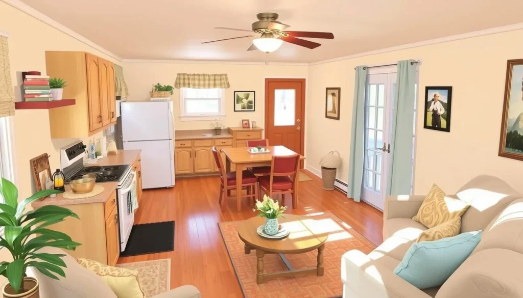 Image of a cozy vacation rental in Nashua with a full kitchen and comfortable living area