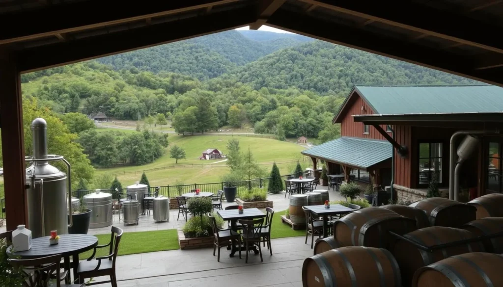 Image of a craft brewery or winery in the Pocono Mountains region