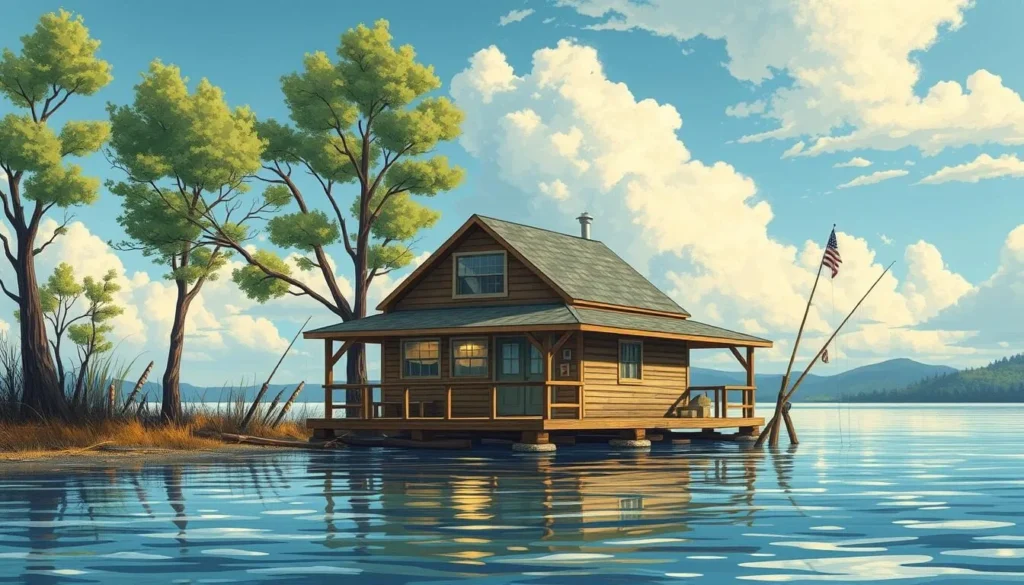 Image of a crappie house on Grand Lake