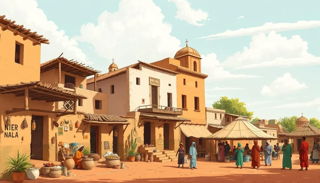 Image of a cultural village in Nyala, Sudan