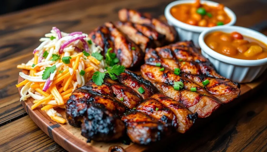 Image of a delicious BBQ plate