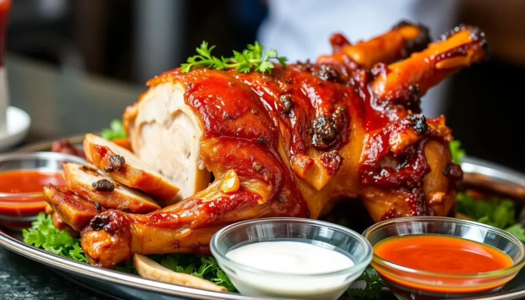 Image of a delicious Cebuano Lechon being served