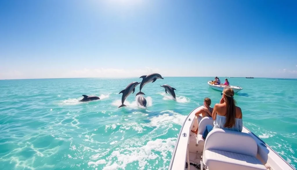 Image of a dolphin watching tour on Anna Maria Island