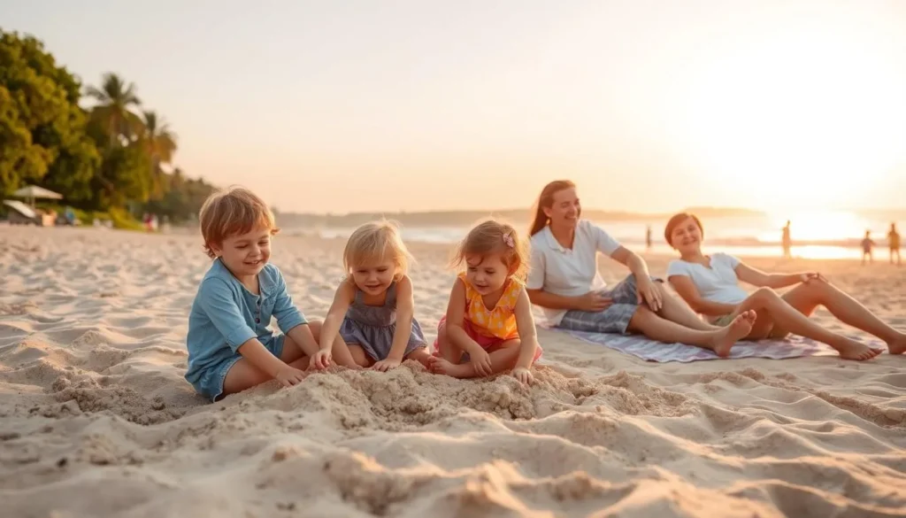 Image of a family enjoying a day at Samuel M. Spencer Beach Park