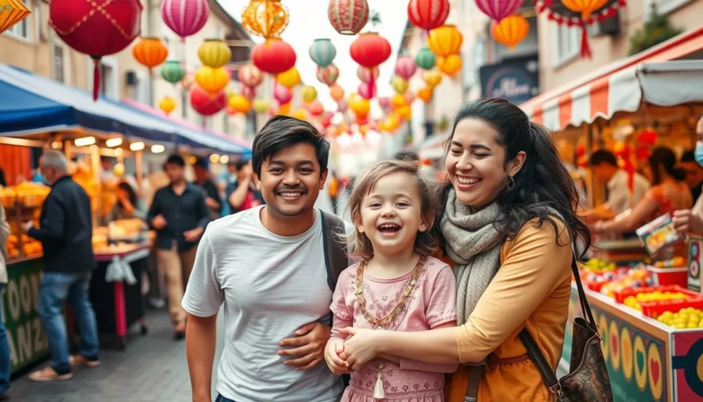 Image of a family enjoying a festival in Munster