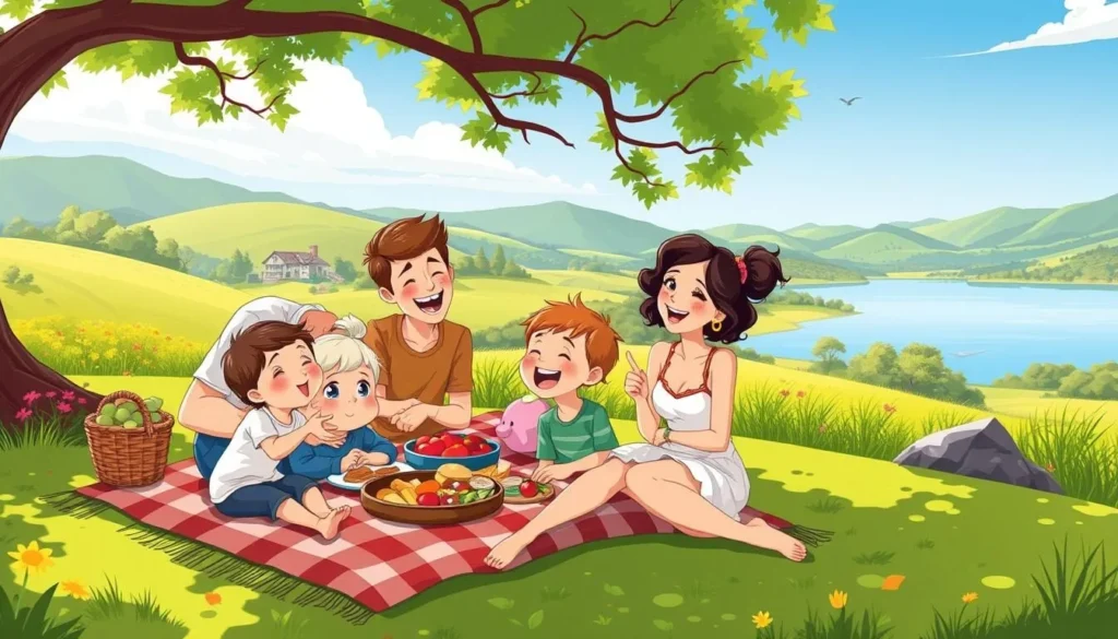 Image of a family enjoying a picnic at Del Valle Regional Park