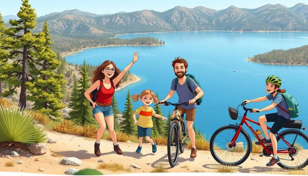 Image of a family enjoying activities in Big Bear