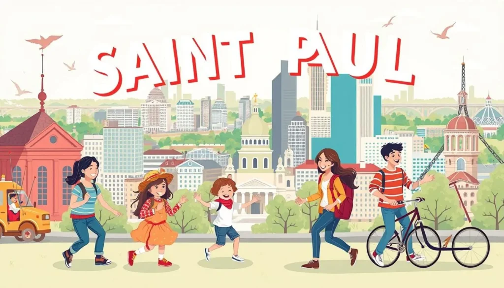Image of a family enjoying activities in Saint Paul