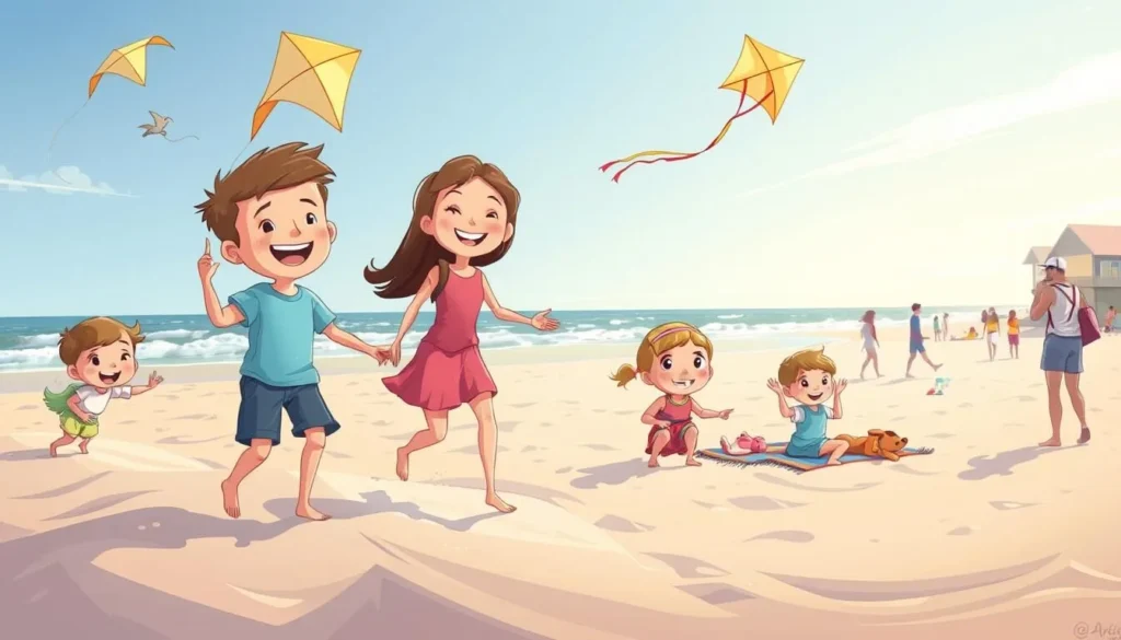 Image of a family enjoying activities in Seaside, Oregon