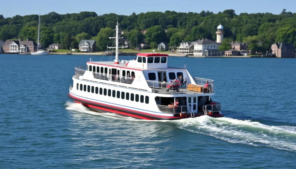 Image of a ferry departing from Port Clinton to Put-in-Bay