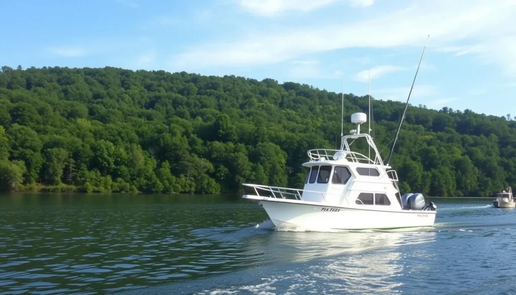 Image of a fishing charter on Bull Shoals Lake