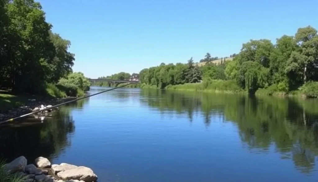 Image of a fishing spot along the Napa River