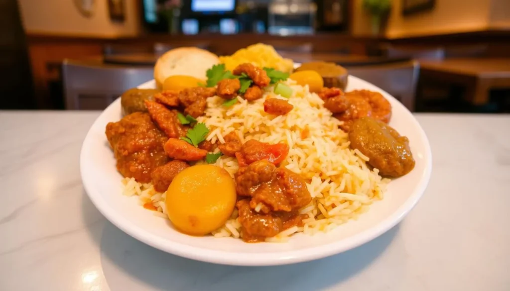 Image of a generous serving of curry rice at Beach Road Scissor Cut Curry Rice