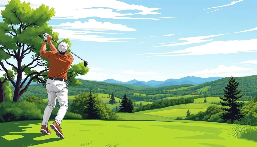Image of a golfer swinging at Eagle Crest Resort Golf