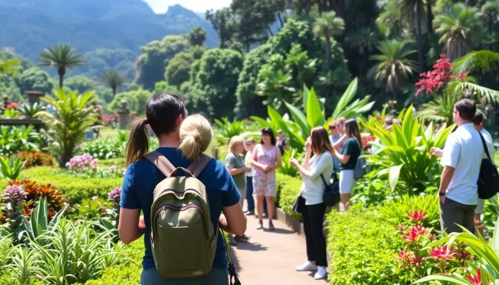 Image of a guided tour at Princeville Botanical Gardens