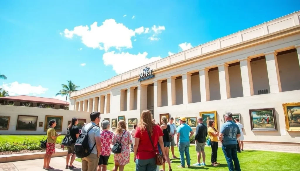 Image of a guided tour at the Honolulu Museum of Art