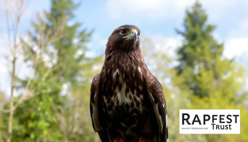 Image of a hawk or eagle at the Raptor Trust
