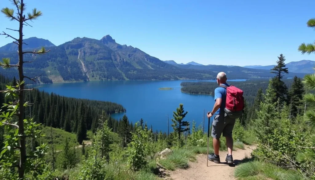 Image of a hiker on the Jenks Lake Trail