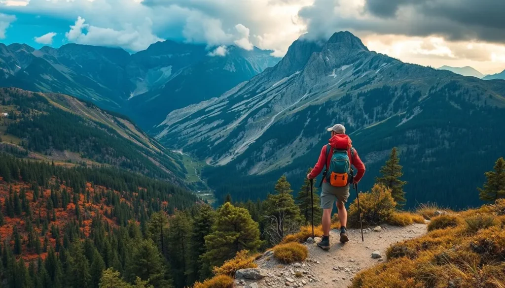 Image of a hiker on the John Muir Trail