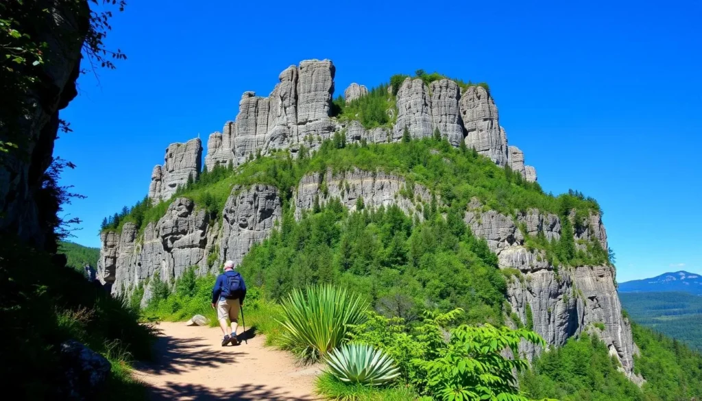 Image of a hiker on the Niagara Escarpment trails
