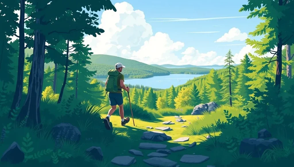 Image of a hiker on the Wallenpaupack Lake Trail