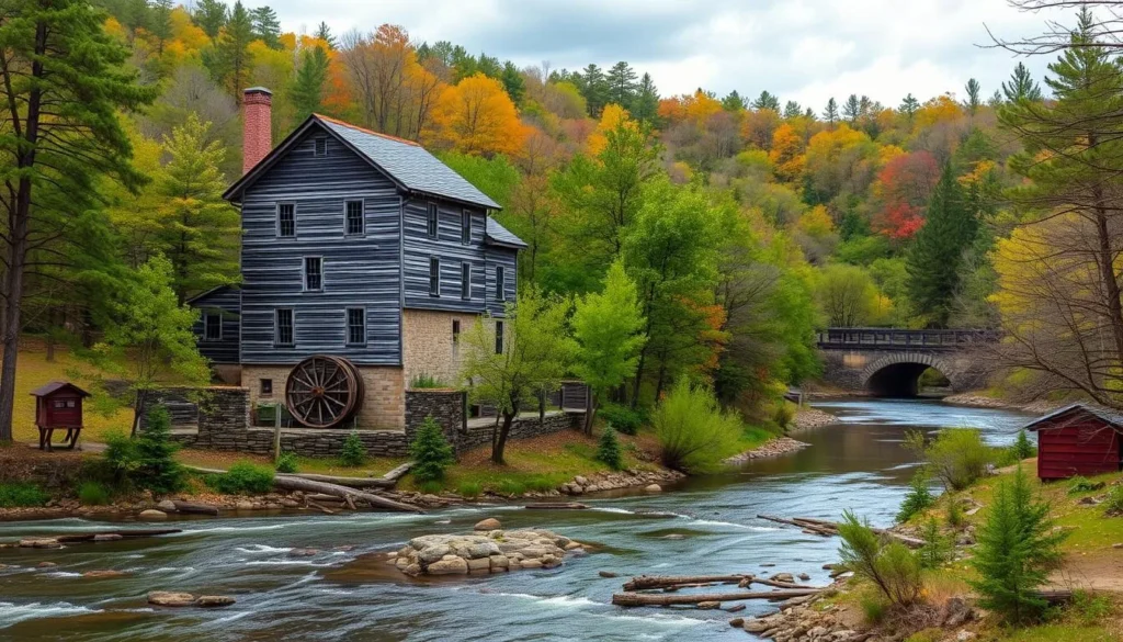 Image of a historic mill in the Mark Twain National Forest