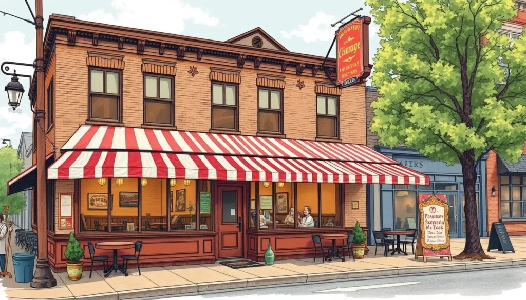 Image of a historic restaurant in downtown Marietta, Ohio