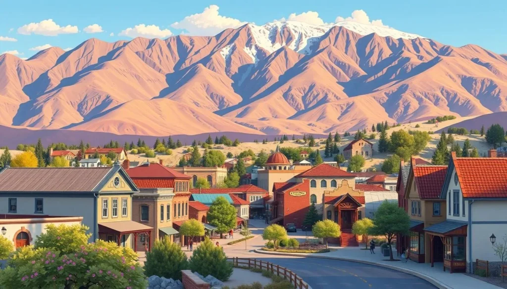 Image of a historic town in the Eastern Sierra region