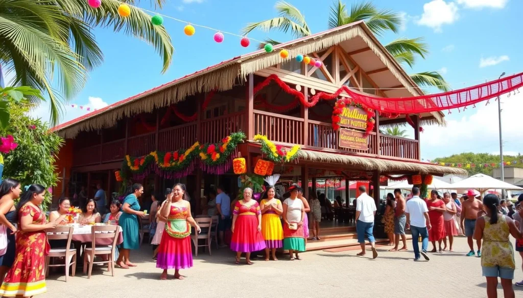 Image of a hotel in Wallis or Futuna during a festival