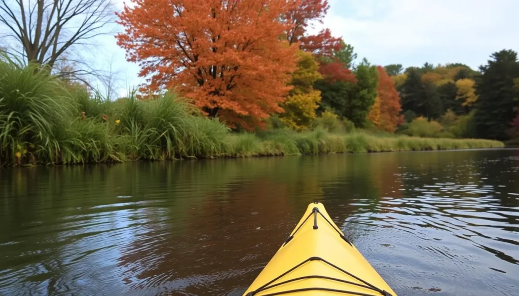 Image of a kayak or canoe on the Little Miami River
