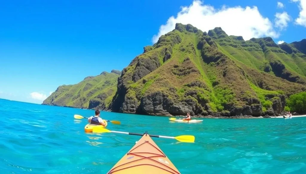 Image of a kayak tour in Kealakekua Bay