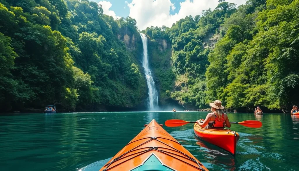 Image of a kayak tour to Secret Falls