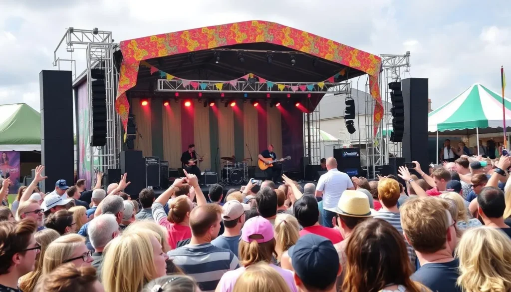Image of a lively music festival in Munster, Ireland
