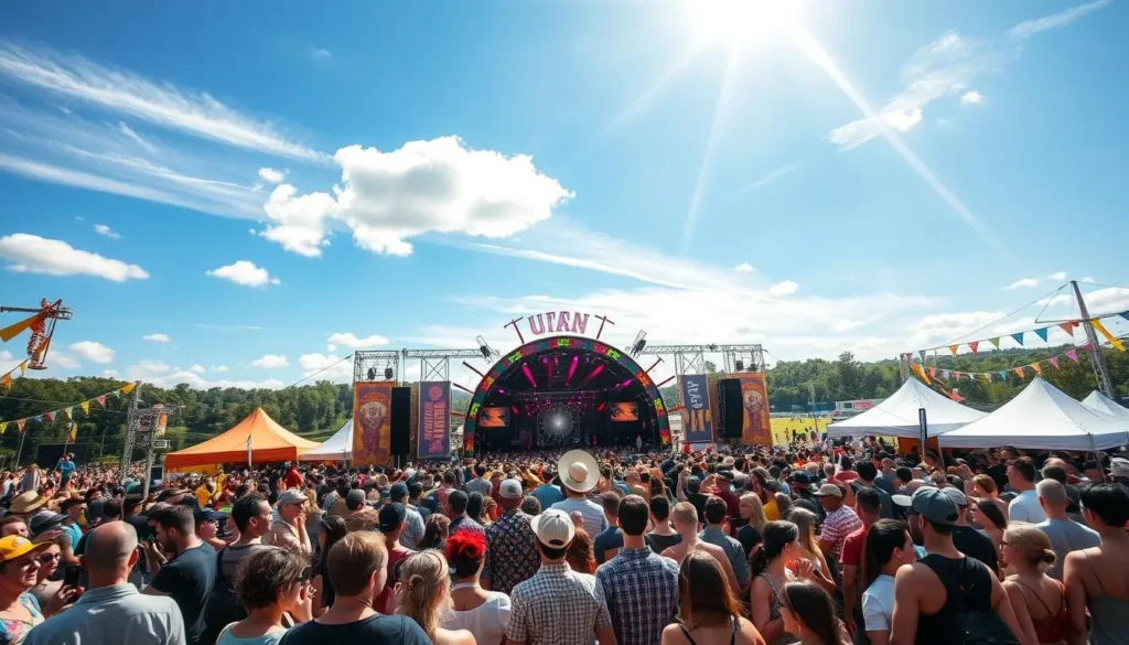 Image of a lively music festival in Ulster