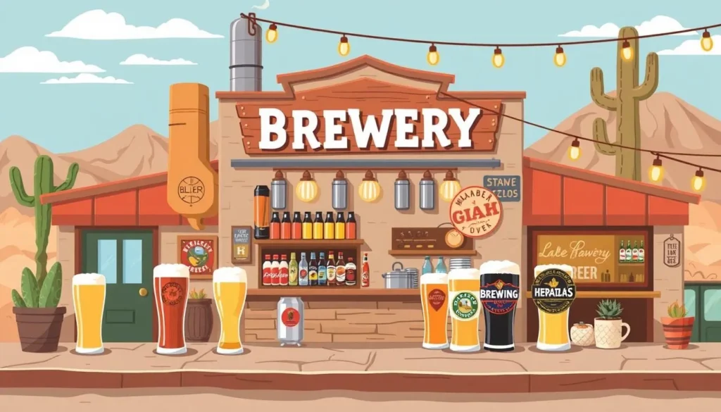 Image of a local brewery in Lake Havasu with a variety of craft beers