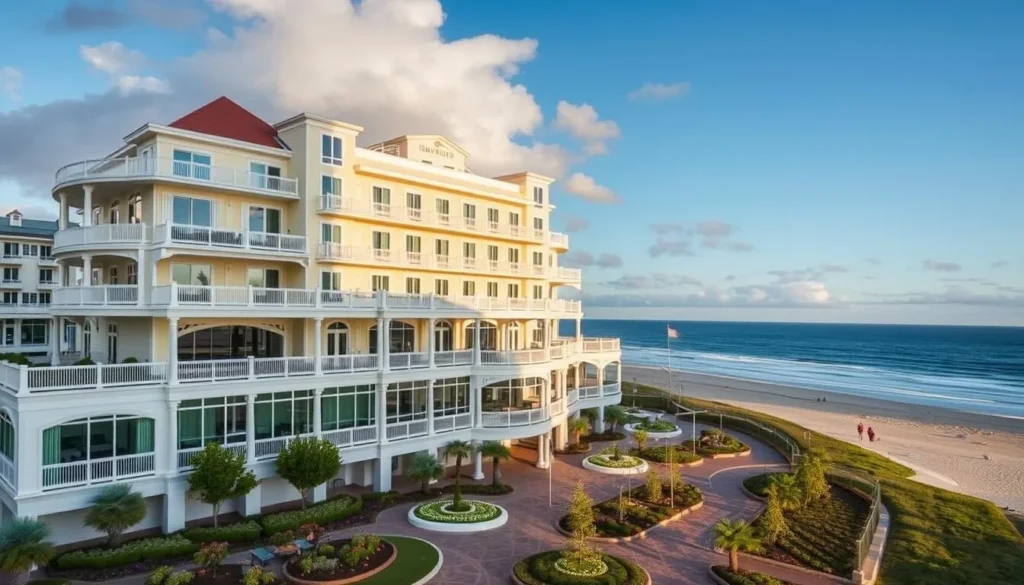 Image of a luxurious Hampton Beach oceanfront hotel