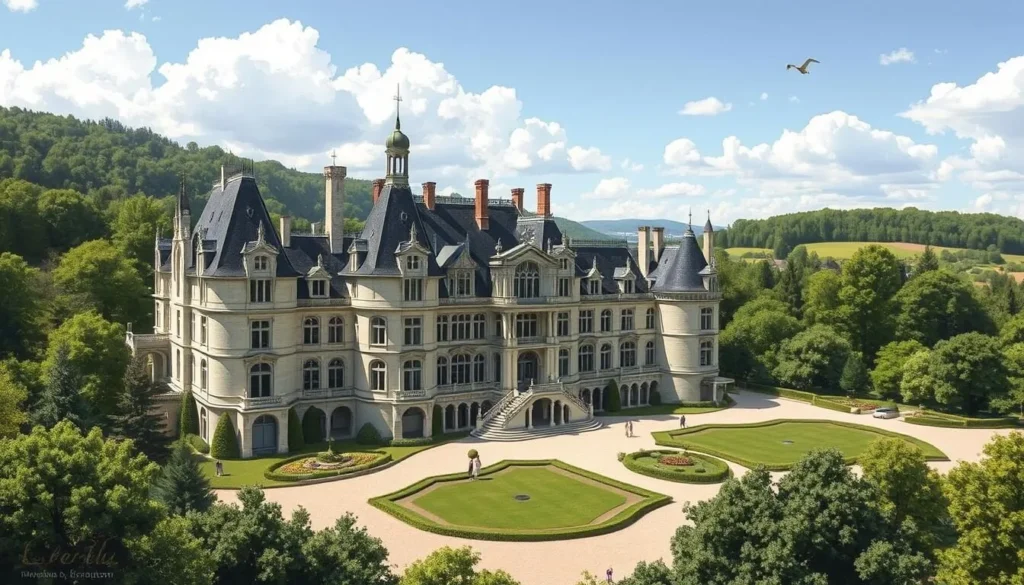 Image of a luxurious château-hotel in the Loire Valley