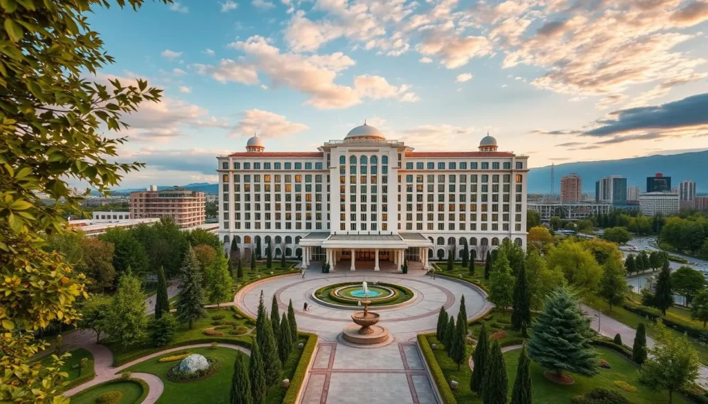 Image of a luxurious hotel in Ashgabat